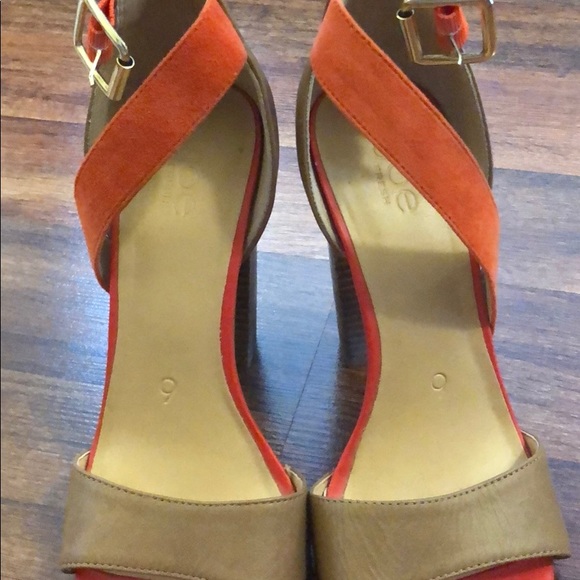 Orange and Tan Stock Heel - Picture 5 of 5